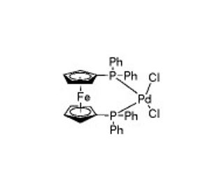 [1,1&prime;-Bis(diphenylphosphino)ferrocene]dichloropalladium(II) (CAS 72287-26-4) - chemical structure image
