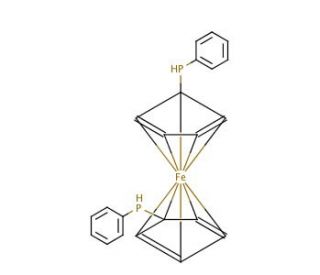 1,1&prime;-Bis(phenylphosphino)ferrocene (CAS 480444-12-0) - chemical structure image