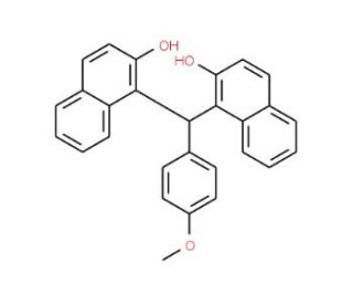 1,1&prime;-p-Anisylidenebis(2-naphthol) (CAS 66595-89-9) - chemical structure image