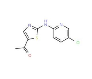 1-{2-[(5-Chloro-2-pyridinyl)amino]-1,3-thiazol-5-yl}-1-ethanone - chemical structure image