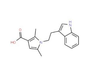 1-[2-(1H-Indol-3-yl)ethyl]-2,5-dimethyl-1H-pyrrole-3-carboxylic acid - chemical structure image