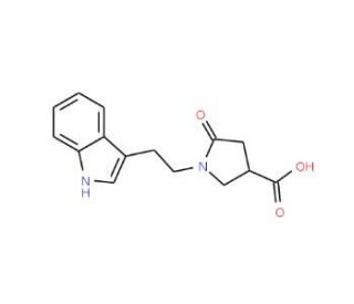 1-[2-(1H-Indol-3-yl)-ethyl]-5-oxo-pyrrolidine-3-carboxylic acid - chemical structure image