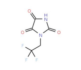 1-(2,2,2-trifluoroethyl)imidazolidine-2,4,5-trione - chemical structure image