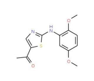 1-[2-(2,5-Dimethoxyanilino)-1,3-thiazol-5-yl]-1-ethanone - chemical structure image