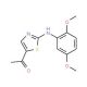 1-[2-(2,5-Dimethoxyanilino)-1,3-thiazol-5-yl]-1-ethanone - chemical structure image