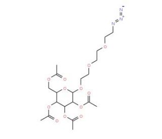 1-[2-(2-Azidoethoxy)ethoxyethyl]-2,3,4,6-tetra-O-acetyl-D-galactopyranoside (CAS 381716-33-2) - chemical structure image