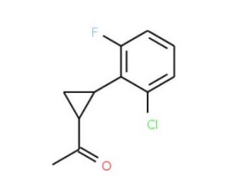 1-[2-(2-chloro-6-fluorophenyl)cyclopropyl]ethan-1-one - chemical structure image