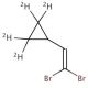 1-(2,2-Dibromoethenyl)-2,2,3,3-d4-cyclopropane (CAS 1184977-20-5) - chemical structure image