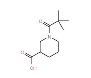 1-(2,2-dimethylpropanoyl)piperidine-3-carboxylic acid - chemical structure image