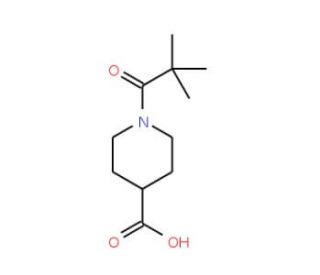 1-(2,2-Dimethylpropanoyl)piperidine-4-carboxylic acid - chemical structure image