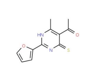 1-[2-(2-furyl)-4-mercapto-6-methylpyrimidin-5-yl]ethanone (CAS 13995-71-6) - chemical structure image