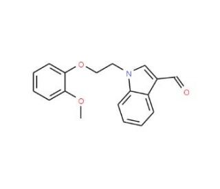 1-[2-(2-methoxyphenoxy)ethyl]-1H-indole-3-carbaldehyde (CAS 299936-03-1) - chemical structure image