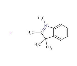 1,2,3,3-Tetramethyl-3H-indolium iodide (CAS 5418-63-3) - chemical structure image