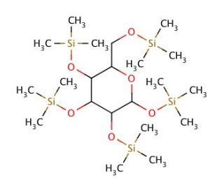 1,2,3,4,6-Penta-trimethylsilyl Glucopyranose (CAS 19126-99-9) - chemical structure image