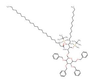 1-(2,3,4,6-Tetrakis-O-benzyl)-2,3-bis(tert-butyldimethylsilyloxy) KRN7000 (CAS 205371-69-3) - chemical structure image