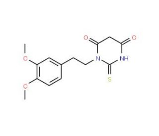 1-[2-(3,4-Dimethoxy-phenyl)-ethyl]-2-mercapto-1H-pyrimidine-4,6-dione - chemical structure image