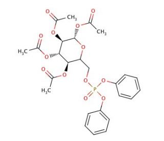 1,2,3,4-Tetra-O-acetyl-6-diphenylphosphoryl-&beta;-D-mannopyranose (CAS 108321-48-8) - chemical structure image