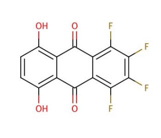 1,2,3,4-Tetrafluoro-5,8-dihydroxyanthraquinone (CAS 102822-05-9) - chemical structure image