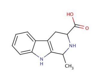 1,2,3,4-Tetrahydroharmane-3-carboxylic acid (CAS 5470-37-1) - chemical structure image