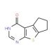 1,2,3,5-Tetrahydro-8-thia-5,7-diaza-cyclopenta[a]indene-4-one (CAS 14346-25-9) - chemical structure image