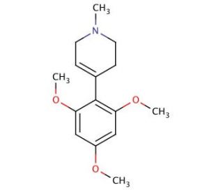 1,2,3,6-Tetrahydro-1-methyl-4-(2,4,6-trimethoxyphenyl)-pyridine (CAS 113225-07-3) - chemical structure image