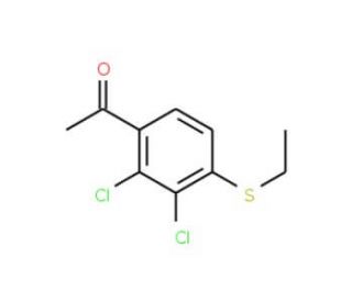 1-[2,3-Dichloro-4-(ethylsulfanyl)phenyl]-1-ethanone - chemical structure image