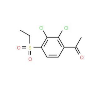 1-[2,3-Dichloro-4-(ethylsulfonyl)phenyl]-1-ethanone - chemical structure image