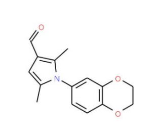1-(2,3-dihydro-1,4-benzodioxin-6-yl)-2,5-dimethyl-1H-pyrrole-3-carbaldehyde - chemical structure image