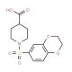 1-(2,3-dihydro-1,4-benzodioxin-6-ylsulfonyl)piperidine-4-carboxylic acid - chemical structure image
