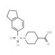 1-(2,3-dihydro-1H-inden-5-ylsulfonyl)piperidine-4-carboxylic acid - chemical structure image
