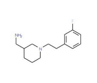 ({1-[2-(3-Fluorophenyl)ethyl]piperidin-3-yl}-methyl)amine - chemical structure image