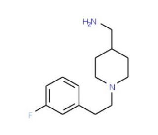 ({1-[2-(3-Fluorophenyl)ethyl]piperidin-4-yl}-methyl)amine - chemical structure image