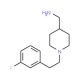 ({1-[2-(3-Fluorophenyl)ethyl]piperidin-4-yl}-methyl)amine - chemical structure image
