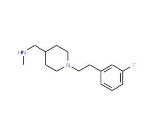 ({1-[2-(3-Fluorophenyl)ethyl]piperidin-4-yl}-methyl)methylamine - chemical structure image