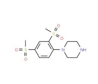 1-[2,4-Bis(methylsulfonyl)phenyl]piperazine - chemical structure image