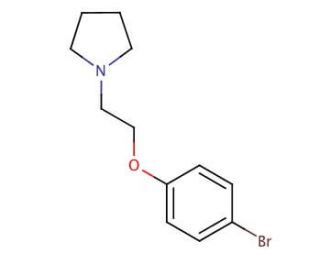 1-[2-(4-Bromophenoxy)ethyl]pyrrolidine (CAS 1081-73-8) - chemical structure image