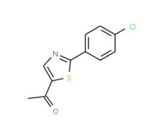 1-[2-(4-Chlorophenyl)-1,3-thiazol-5-yl]-1-ethanone (CAS 57560-99-3) - chemical structure image