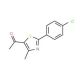 1-[2-(4-Chlorophenyl)-4-methyl-1,3-thiazol-5-yl]-1-ethanone (CAS 54001-07-9) - chemical structure image