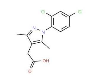 [1-(2,4-dichlorophenyl)-3,5-dimethyl-1H-pyrazol-4-yl]acetic acid - chemical structure image