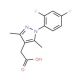 [1-(2,4-difluorophenyl)-3,5-dimethyl-1H-pyrazol-4-yl]acetic acid (CAS 926239-71-6) - chemical structure image