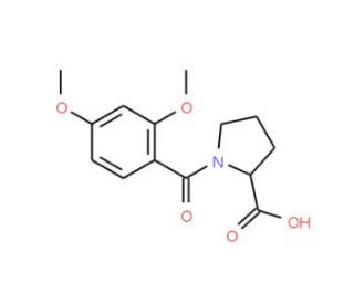 1-(2,4-dimethoxybenzoyl)pyrrolidine-2-carboxylic acid - chemical structure image