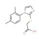 {[1-(2,4-dimethylphenyl)-1H-imidazol-2-yl]thio}acetic acid - chemical structure image