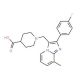 1-[2-(4-Fluoro-phenyl)-8-methyl-imidazo[1,2-a]-pyridin-3-ylmethyl]-piperidine-4-carboxylic acid - chemical structure image