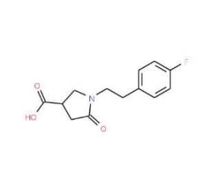 1-[2-(4-Fluoro-phenyl)-ethyl]-5-oxo-pyrrolidine-3-carboxylic acid - chemical structure image