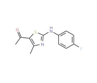 1-[2-(4-Fluoroanilino)-4-methyl-1,3-thiazol-5-yl]-1-ethanone - chemical structure image