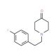1-[2-(4-fluorophenyl)ethyl]piperidin-4-one (CAS 23808-43-7) - chemical structure image