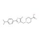 1-{[2-(4-Isopropylphenyl)-5-methyl-1,3-oxazol-4-yl]methyl}piperidine-4-carboxylic acid - chemical structure image