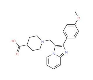 1-[2-(4-Methoxy-phenyl)-imidazo[1,2-a]pyridin-3-ylmethyl]-piperidine-4-carboxylic acid - chemical structure image