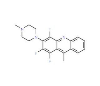 1,2,4-trifluoro-9-methyl-3-(4-methylpiperazin-1-yl)acridine - chemical structure image