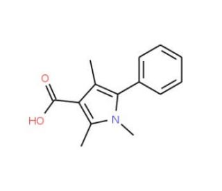 1,2,4-Trimethyl-5-phenyl-1H-pyrrole-3-carboxylic acid - chemical structure image